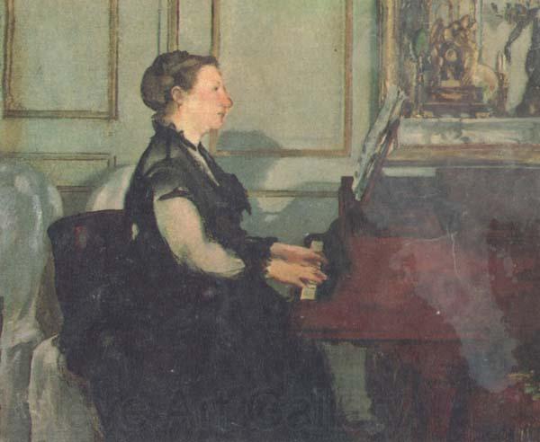 Edouard Manet Mme Manet at the Piano (mk40) Norge oil painting art
